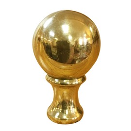 Royal Designs Small Ball Lamp Finial for Lamp Shade- Polished Brass