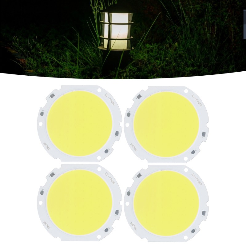 4PCS 75mm Round COB Lamp Bead High Power LED Chip