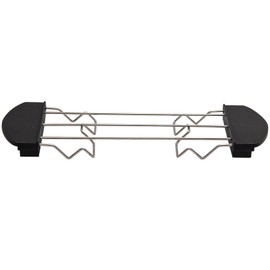 Hoypeyfiy Warming Rack For Toaster,Toaster Holder Rack,Stainless Steel Sandwich Rack For Toaster,Home Kitchen,BBQ,Picnic,Toaster Accessories(Black-10.62x3.62 inch)
