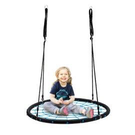 Wonline 40’’ Spider Web Tree Swing, 330lb Weight Capacity, Indoor/Outdoor Net Swing for Kids
