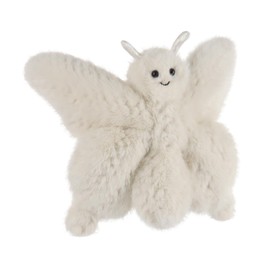 Apricot Lamb Butterfly Plush Stuffed Animals for Kids, Soft Cute Plushies Toys for Baby Girl and Boy, Fluffy Butterfly White 9.5 Inches