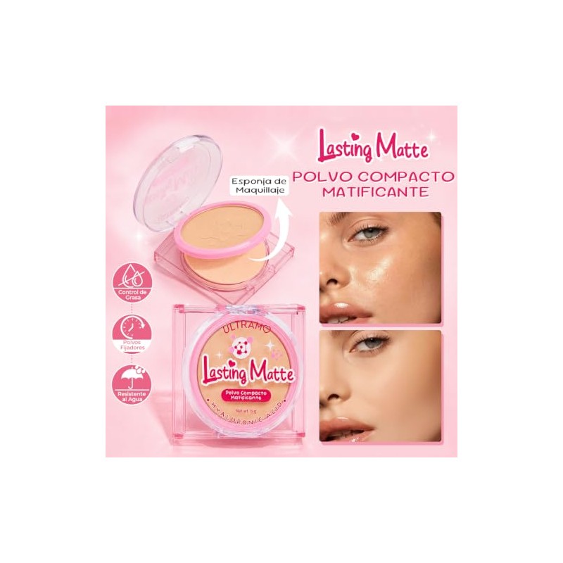 ULTRAMO Base de Maquillaje en Polvo con Hyaluronic Acid, Polvo