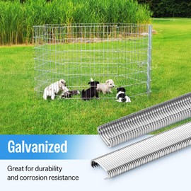 meite 15 Gauge 3/4" Hog Rings, Galvanized Hog Ring Staples for SC7C, SC7C-I2 Hog Ring Stapler, C Ring Staples for Mattress Springs, Seat Assembly, Wire Cages (2,000 Counts)