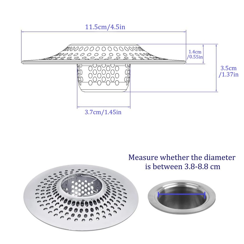 Drain Hair Catcher Bathtub Shower Drain Hair Trap Strainer Drain