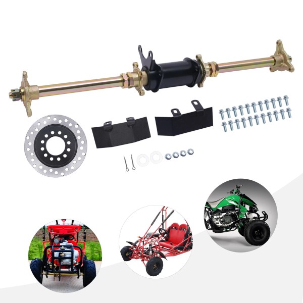 Unbranded Rear Axle Complete Kit 710mm 28" For 150cc 110