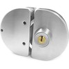 Ranbo Frameless Double-Sided Glass Door Lock, No-Drill, 304 Stainless Steel,