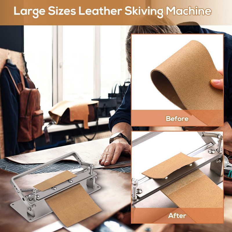 DIUDUS Leather Splitter, Leather Skiver Peeler, Manual Skiving Machine, Peeling