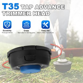 AUTOBABA 5-Pack T35 Tap Advance Trimmer Head for String Trimmers Weed Eaters Compatible with Husqvarna 123L 225L 232L 323L 324Lx 325L 325Lx 326L 322R 130C 130L Replace# 537388101 531300194 531300183