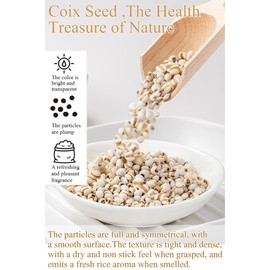 Job'S Tears Coix Seed Tea 10.6Oz/300G Yi Mi Dampness-Removing Tea Natural Grains for Porridge,Soup No Addition Vegetarian Friendly 薏米 薏苡仁
