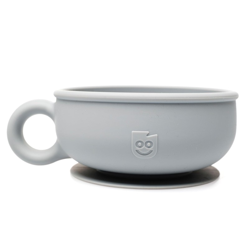 TalkTools Itsy Baby Bowl Plus Tapa Sólida Gris (Nube)
