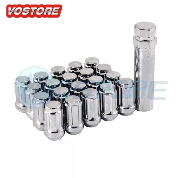 Max Motosports (20) 12x1.5 Chrome Spline Tuner Racing Lug Nuts