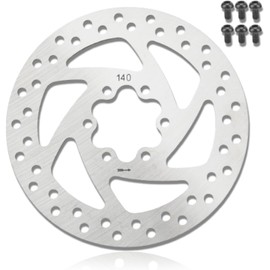 CYTGOUPER 140mm Electric Bike Brake Rotor, Steel Folding Bike Brake Rotor with 6 Screws, Hollow Design Mobility Scooter Brake Disc for Electric Scooter Road Bike
