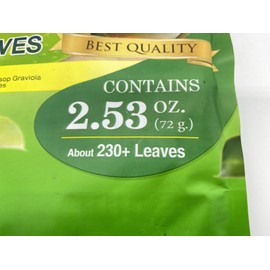 NalLife Organic Soursop Graviola Leaves For Tea / 2.53 oz (about 230+ leaves)