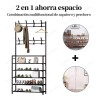 Perchero Y Zapatera Multifuncional Organizador Con 5 Niveles