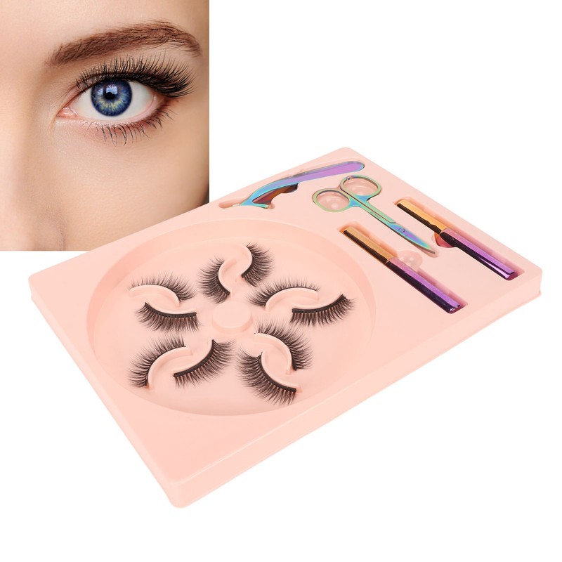 5 Pairs Magnetic Lashes with Eyeliner Kit Glue Free Waterproof