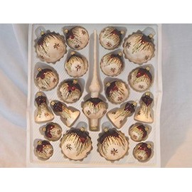 Jingle Bells Lauscha Christbaumkugel Set 21 teilig Romantik