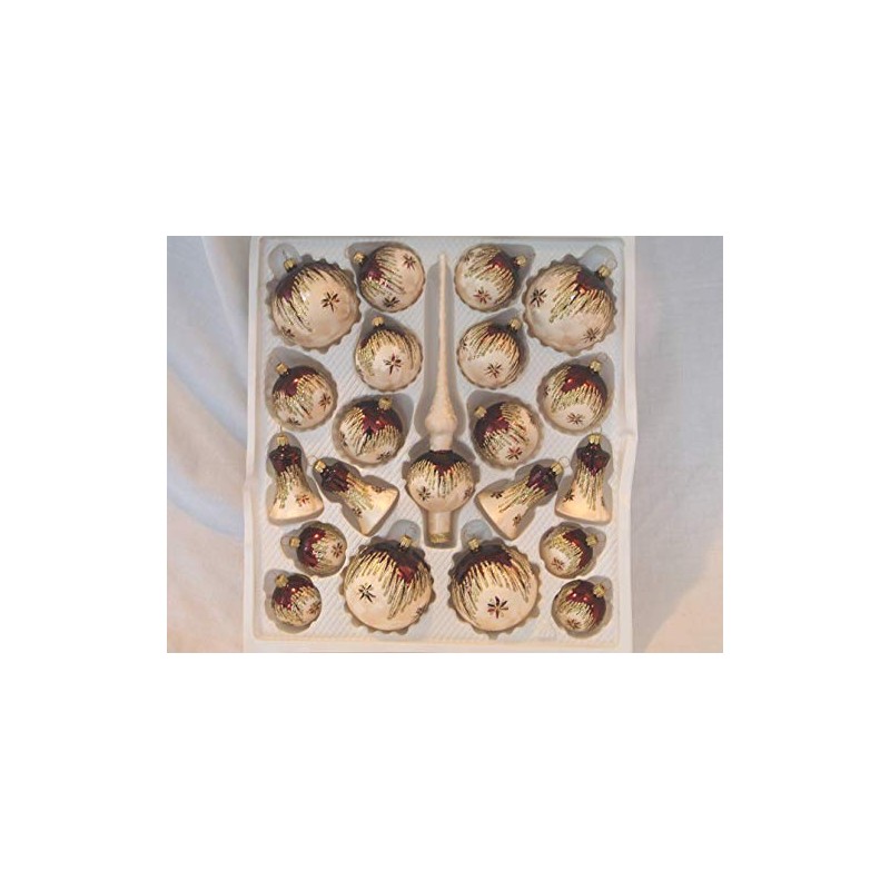 Jingle Bells Lauscha Christbaumkugel Set 21 teilig Romantik