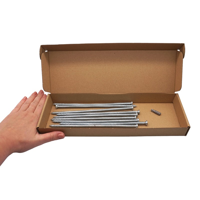SKIR'CO (Pack of 10) Zinc Plated 7.5 x 202mm Concrete