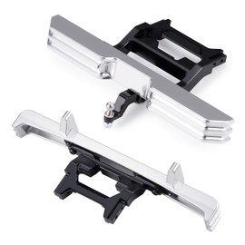 WEFEINO Front Rear Bumper Aluminum Bumper Upgrade Parts for 1/18 Tra-xxas TRX4M High Trail F150 RC Crawler Car (#Front + Rear Bumper)