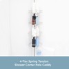Kenney KN61519 Adjustable Height (5'-9') Spring Tension Metal Corner Pole