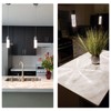 OKELI Modern Pendant Light,3 Color LED Bubble Crystal Island Light