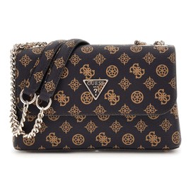 GUESS Eco Erica Convertible Crossbody Flap Mocha Logo, Mocha logo