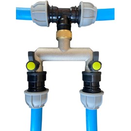 Mdpe Water Supply Pipe Compression Fittings with Metal Manifold/Splitter,Available for 20mm Or 25mm Pipe (20mm tee)