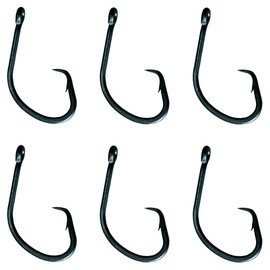 Dieter Eisele Red Perch VMC Circle Hooks – 6 Circle Hooks for Bass Rotbarsche Single Hooks 4 Hooks for Black Red Perch Fishing