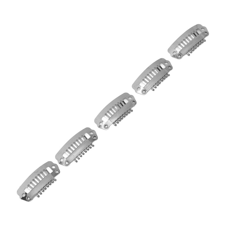 50pcs Hair Extension Clips Set Stainless Steel DIY 8 Teeth
