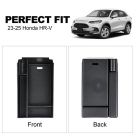 BILOPER Center Console Organizer for Honda HRV 2023-2025 Accessories Storage Box Armrest Secondary Insert Tray with Anti-Slip Mat