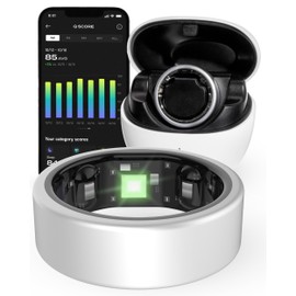 QALO QRNT Smart Ring Health Tracker for Men & Women - Matte Silver, Size 09 - Ultra-Lightweight, Water-Resistant Tracking Ring for Fitness & Sleep - Wearable Tech Equipped with Nano Technology