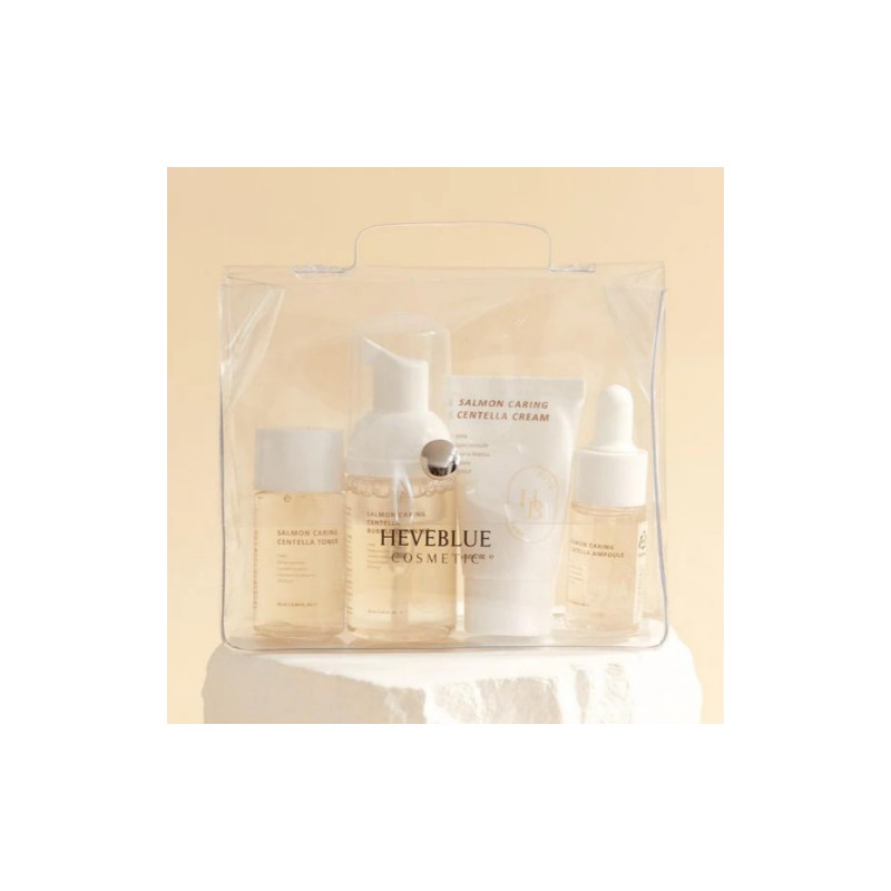 HEVEBLUE [HEVEBLUE]*TIMEDEAL* Salmon Caring Centella Special Travel Kit Bag