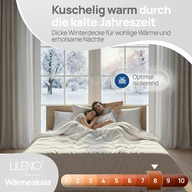 LILENO HOME Premium Winter Duvet 135 x 200 cm (Set of 1), Washable at 95°C, Sanitised and Oeko-Tex Blanket, 135 x 200 cm, Allergy-Friendly, Low Noise and Cloud-Soft, Microfibre Blanket Winter Made in EU