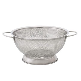 HIC Kitchen Perforated Colander with Handles, 18/8 Stainless Steel, 10 Inches