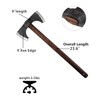 WICING Splitting Axe, 23.6 Inch Double Bit Axe, Beech Handle