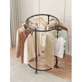 Perchero Circular Giratorio Con Ruedas, Metal Resistente
