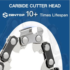 ZENTOP Carbide Chainsaw Chain 20 Inch, 050" Gauge, 3/8" Pitch, 70 Drive Links, Full Chisel, Low Kickback, Gifts for Men, Fits Poulan PR 5020, Echo CS590, and More-72LPX70CQ(1 Chain).