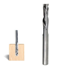 AKYLIN Spiral Groove Cutter 8 mm Shank, Up & Down Compression Cut CNC Solid Carbide Spiral Cutter for Router, 8 mm with Cutting Diameter, 44.5 mm Cutting Length Wood Cutter for Cutting Wood