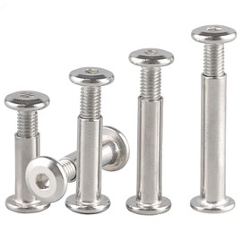 SHUNCHG Pack of 10 Connection Screws Furniture Screws M6 x 30 mm Sleeve Screws with Hexagon Socket, Stainless Steel A2 V2A Cabinet Connector, Furniture Connector, Sleeve Nut for Furniture, Cabinets