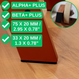 Felt Pads with Nubs for Highchair, 1 Set, Compatible with Hauck Alpha+ and BETA+ Children's High Chair with Wheels, in Black, for Gluing, Felt Gliders Chair Leg Alpha Beta Plus, Baby Chair Floor