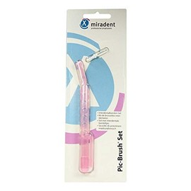 miradent Pic-Brush Interdental Brush – Set of 1 – Cleaning Interdental Spaces, Holder with Brush for Good Oral Hygiene