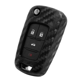 WORCAS Key Fob Case Carbon Fiber Pattern Silicone Cover Compatible with Buick Allure Allure Cascada Enclave Encore Lacrosse Regal Verano Universal Button Keyless Entry Remote