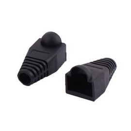 Soft Plastic Ethernet RJ45 Cable Connector Boots Cover Strain Relief Boots CAT5 CAT5E CAT6 CAT6E 100PCS by Copapa (Black)