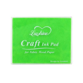 Lsushine Craft Ink Pad Stamps, DIY for Paper, Scrapbooking, Wood Fabric,Finger Ink Pads for Kids(Light Green)
