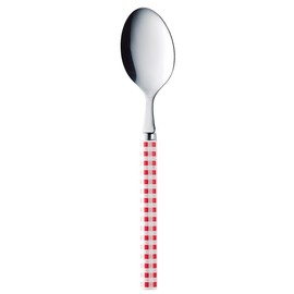 Takakuwa Metal Checkmate Dessert Spoon, Red 002375