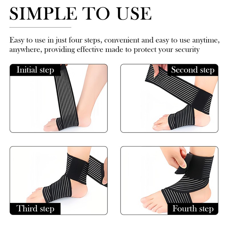 Abitzon Pack of 1 Adjustable Ankle Bandage, Ankle Brace, Flexible