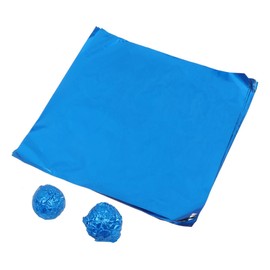 BIUDECO Aluminum Foil Candy Wrapper 20x20cm Blue 100 Sheets Pack Food Packaging BBQ Tin Foil Paper Safe for Use