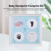 QANYEGN Baby Handprint Footprint Kit, Durable Plastic Density Board Frame,