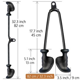 Ergonomic Tricep Rope Pulldown Attachments, Upgraded 27/ 32/ 40 & 47 Inch Extra Long Triceps Rope Cable Attachments for Gym, Lat Pull Down Bar for Cable Machine, Tricep Workout Cable Attachments pulley system - Color: HAND ROPE 82CM