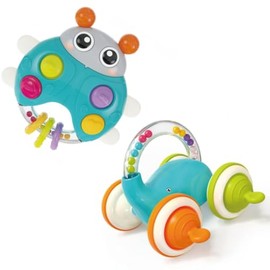 PANITU Baby Rattle Toys for 3+ Month Travel Activities Busy Toys for Infant 3 6 9 12 18 Months Sensory Teething Toy for Toddlers 1-3 Musical Montessori Learning Toys 1 Year Old Boy and Girl Gifts